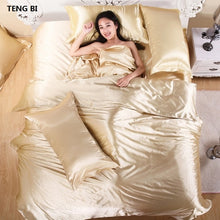 Load image into Gallery viewer, 100% pure satin silk bedding set - Melodiess