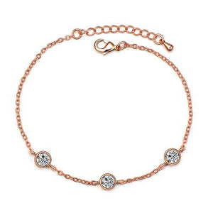 Silver Plated Crystal Zircon Chains Bracelets & Bangles - Melodiess