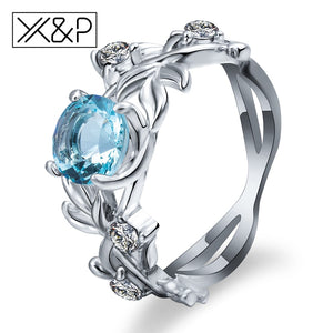 Alloy Crystal Silver Finger Ring - Melodiess