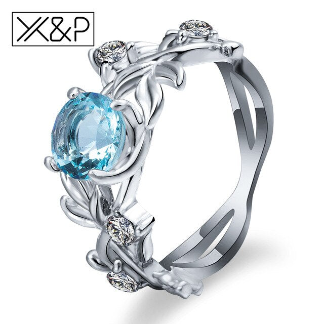 Alloy Crystal Silver Finger Ring - Melodiess