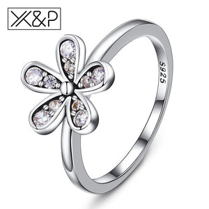 925 Silver Dazzling Daisy Flower Finger Ring - Melodiess