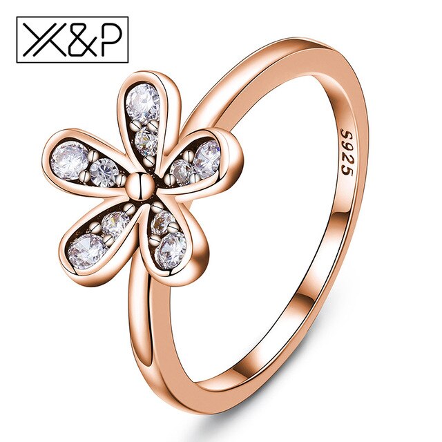 925 Silver Dazzling Daisy Flower Finger Ring - Melodiess