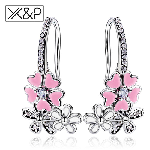 Daisy Cherry Blossom Drop Earrings - Melodiess