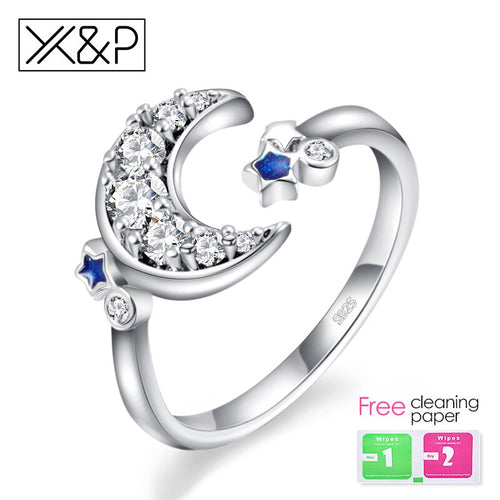 Cubic Zirconia Adjustable Silver Ring - Melodiess