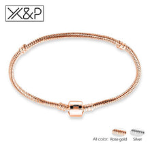 Load image into Gallery viewer, Geometric Rose Gold Silver Chain Link Bracelets - Melodiess