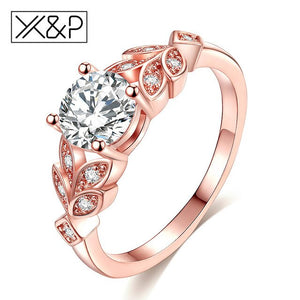 Luxury Brand Wedding Crystal Silver Ring - Melodiess