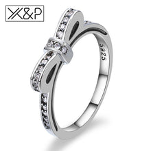 Load image into Gallery viewer, Bowknot Stackable Silver Crystal Ring - Melodiess