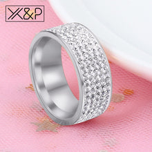 Load image into Gallery viewer, Stainless Steel Crystal Ring - Melodiess