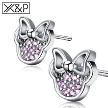 Load image into Gallery viewer, Small Silver Crystal Earrings - Melodiess