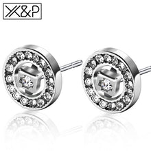 Load image into Gallery viewer, Small Silver Crystal Earrings - Melodiess