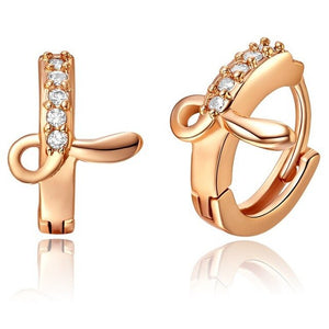 Alphabet 18 Colour Gold Crystal Earrings - Melodiess