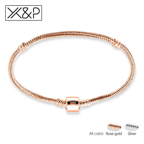 Geometric Rose Gold Silver Chain Link Bracelets - Melodiess